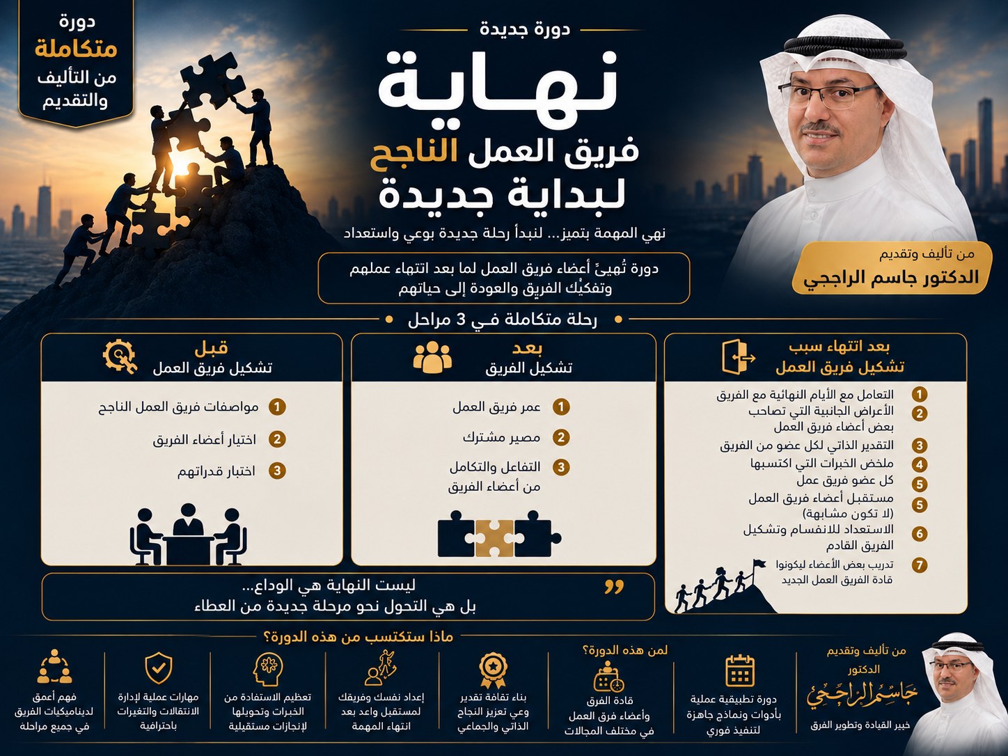 نهاية فريق العمل الناجح لبداية جديدة